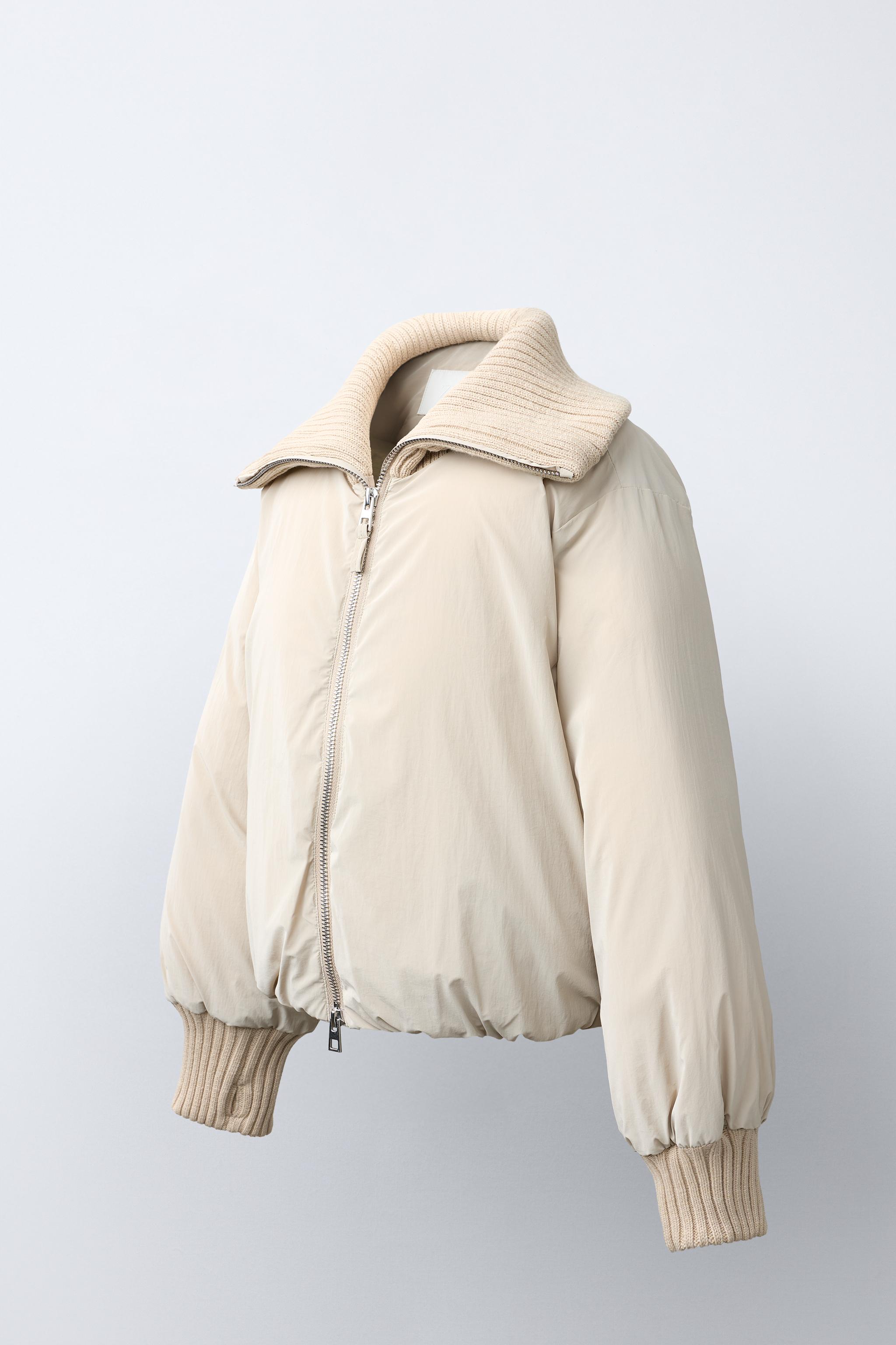 PADDED RUBBERIZED RIBBED JACKET